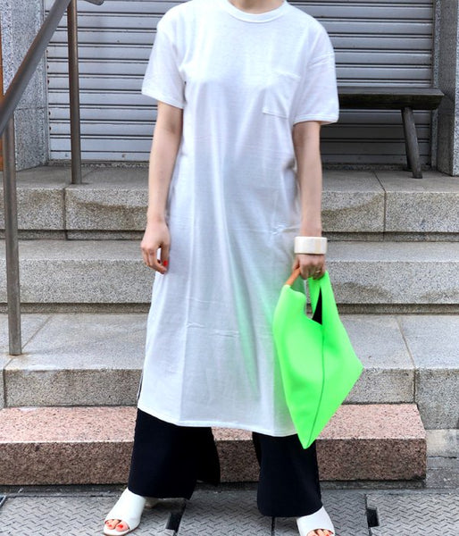 WRYHT/MAXI LENGTH BINDER-NECK TEE(OFFWHITE)