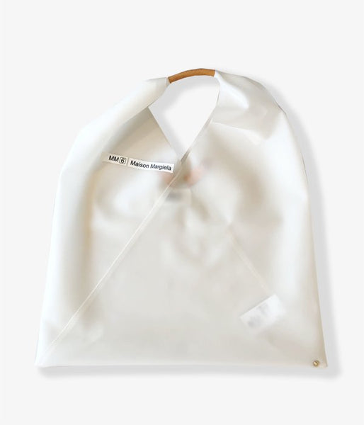 MM6 MAISON MARGIELA/JAPANESE TOTE BAG "PVC MM6 LOGO"(WHITE)