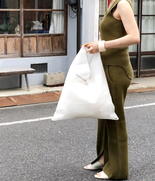 MM6 MAISON MARGIELA/JAPANESE TOTE BAG "PVC MM6 LOGO"(WHITE)