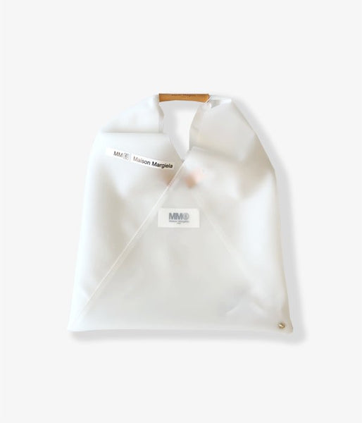 MM6 MAISON MARGIELA/JAPANESE TOTE BAG "PVC MM6 LOGO" MINI(WHITE)