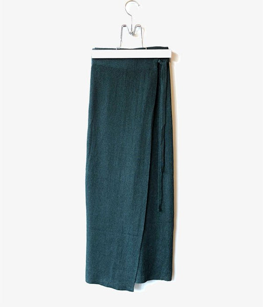 TAN/SOFTSHINY WRAPPED SKIRT(GREEN)