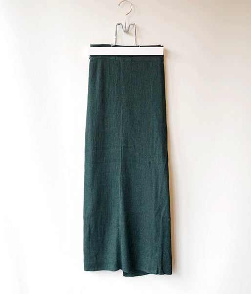 TAN/SOFTSHINY WRAPPED SKIRT(GREEN)