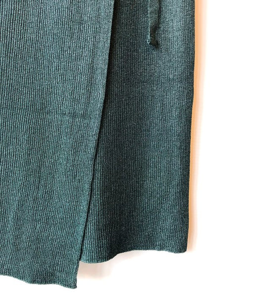 TAN/SOFTSHINY WRAPPED SKIRT(GREEN)