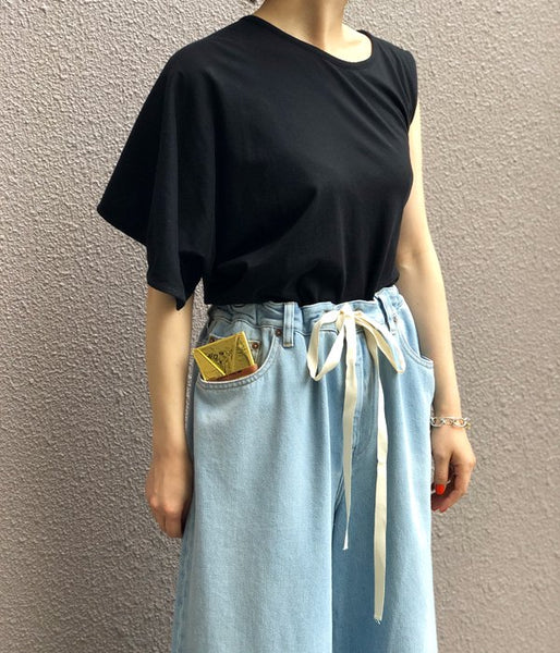 MM6 MAISON MARGIELA/JAPANESE KRINKLED LEATHER CARD HOLDER(GOLD)