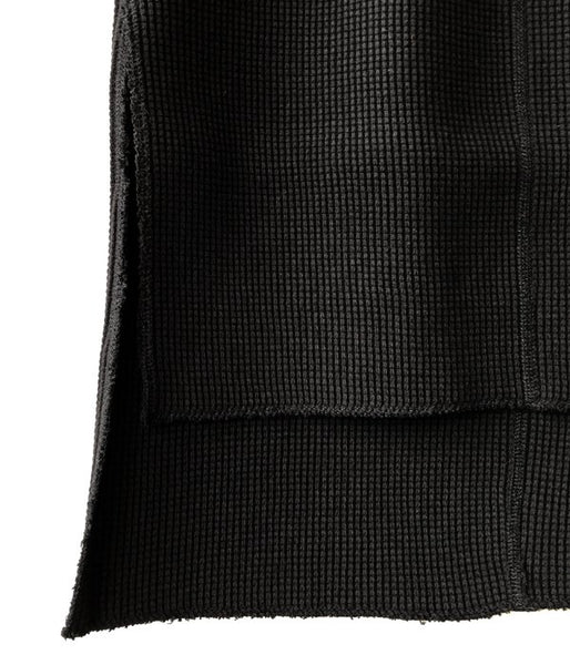 PHEENY/BIG WAFFLE SLIT TIGHT SKIRT (BLACK)