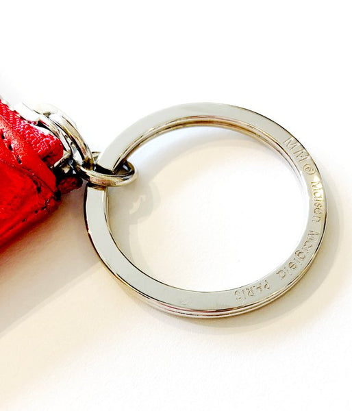 MM6 MAISON MARGIELA/JAPANESE KRINKLED LEATHER POUCH(RED)