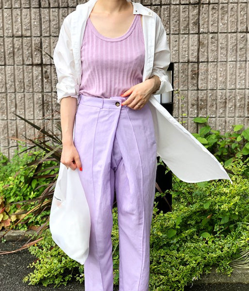 WRYHT/X-BACK RIBBED TANK(HYDRANGEA)