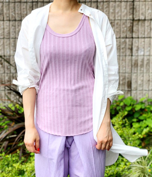 WRYHT/X-BACK RIBBED TANK(HYDRANGEA)