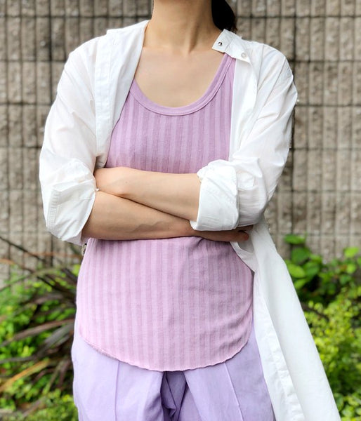 WRYHT/X-BACK RIBBED TANK(HYDRANGEA)