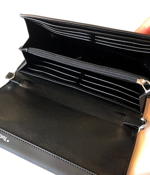 MM6 MAISON MARGIELA/MM6 LOGO POCHET WALLET(BLACK)