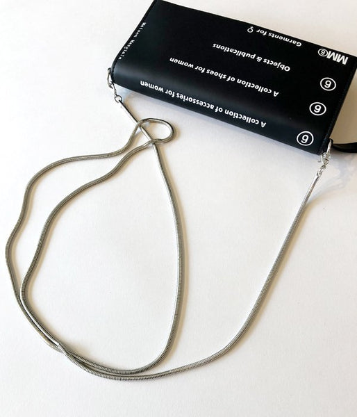 MM6 MAISON MARGIELA/MM6 LOGO POCHET WALLET(BLACK)