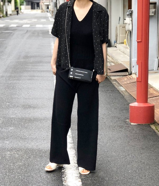 MM6 MAISON MARGIELA/MM6 LOGO POCHET WALLET(BLACK)