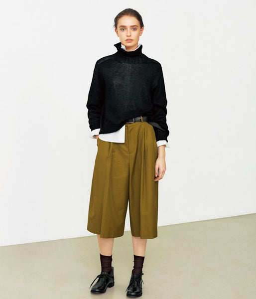 MARGARET HOWELL/OILED LEATHER BELT(BLACK)