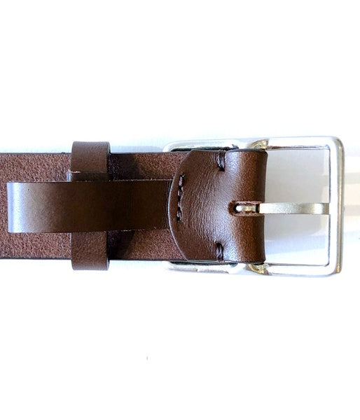 MARGARET HOWELL/OILED LEATHER BELT(BROWN)