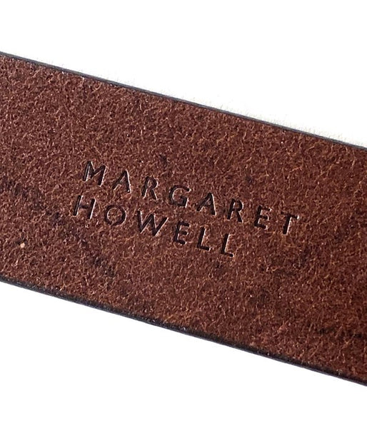 MARGARET HOWELL/OILED LEATHER BELT(BROWN)