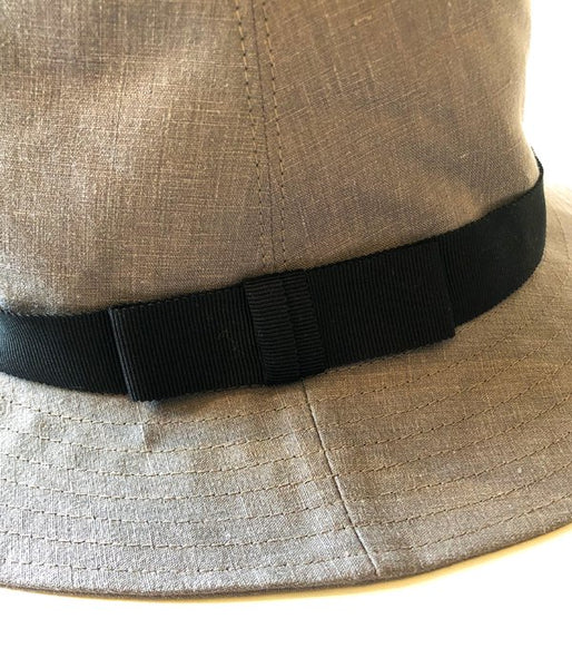 MARGARET HOWELL/LINEN HAT(GRAY)