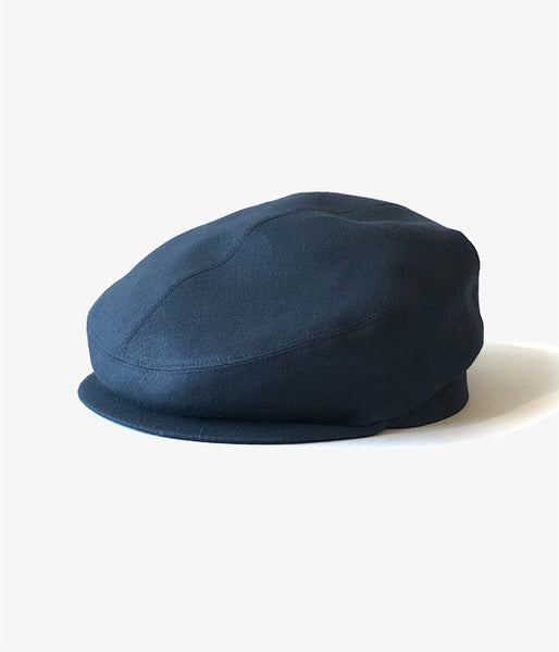 MARGARET HOWELL/LINEN HUNTING CAP(NAVY)