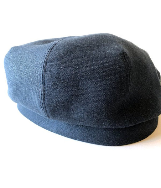 MARGARET HOWELL/LINEN HUNTING CAP(NAVY)