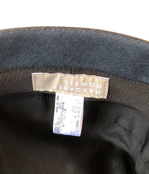 MARGARET HOWELL/LINEN HUNTING CAP(NAVY)