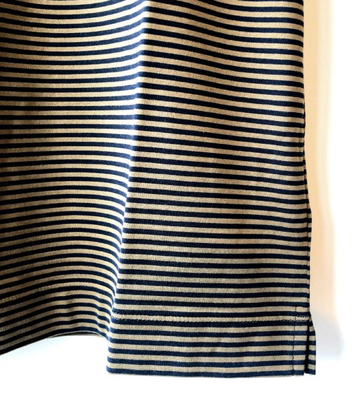 MARGARET HOWELL/EVEN STRIPE JERSEY TEE(NAVY)