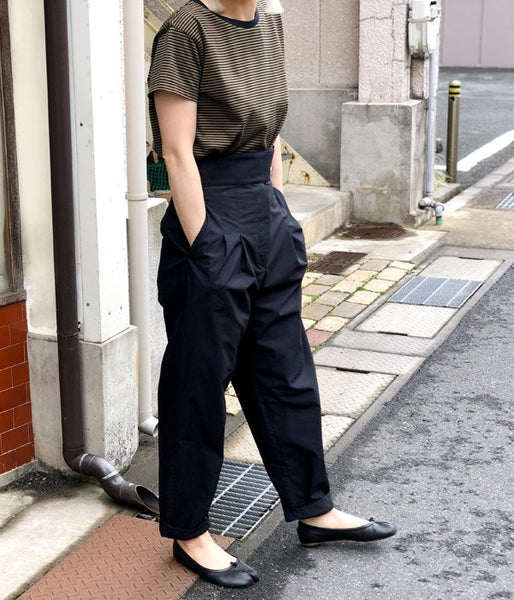 MARGARET HOWELL/EVEN STRIPE JERSEY TEE(NAVY)