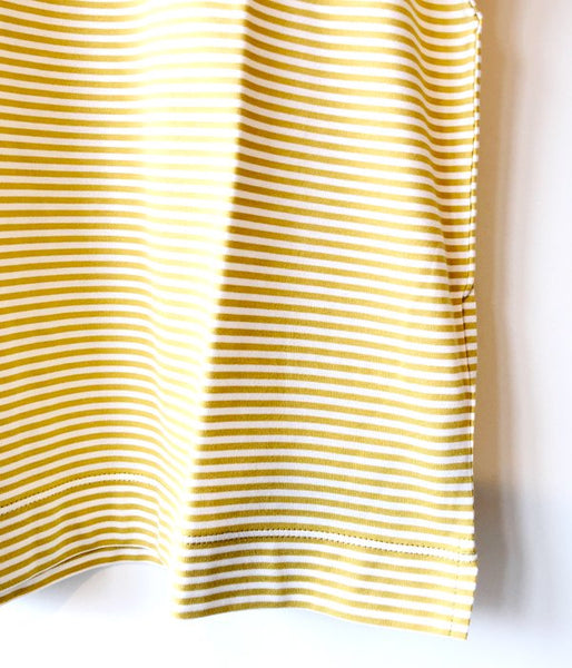 MARGARET HOWELL/EVEN STRIPE JERSEY TEE(YELLOW)