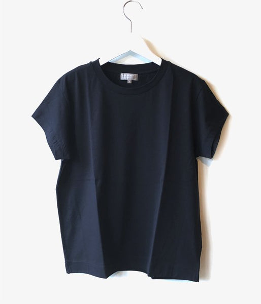 MARGARET HOWELL/PLAIN COTTON JERSEY TEE(BLACK)