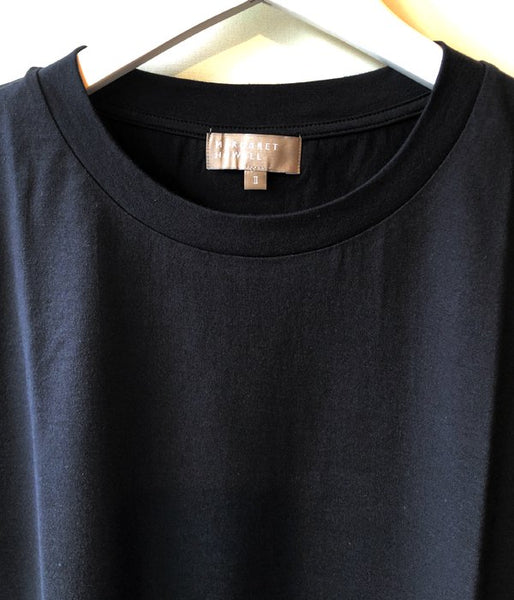 MARGARET HOWELL/PLAIN COTTON JERSEY TEE(BLACK)