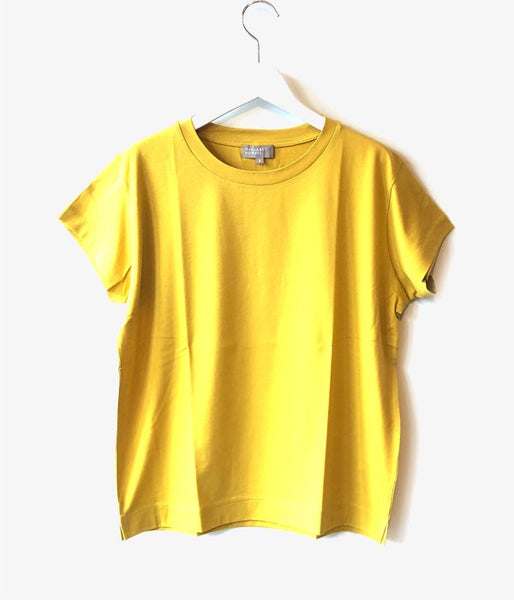 MARGARET HOWELL/PLAIN COTTON JERSEY TEE(YELLOW)