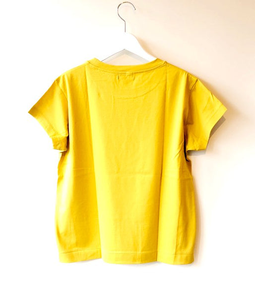 MARGARET HOWELL/PLAIN COTTON JERSEY TEE(YELLOW)