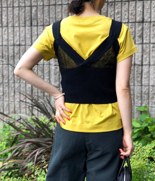 MARGARET HOWELL/PLAIN COTTON JERSEY TEE(YELLOW)