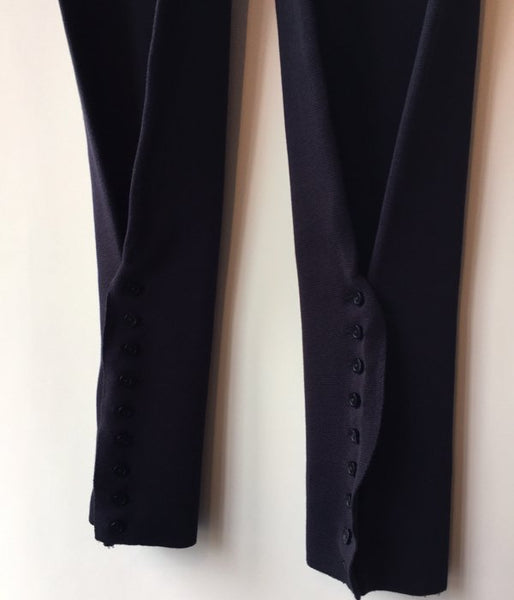 TAN/SIDEBUTTONS TAPERED PANTS (BLACK)