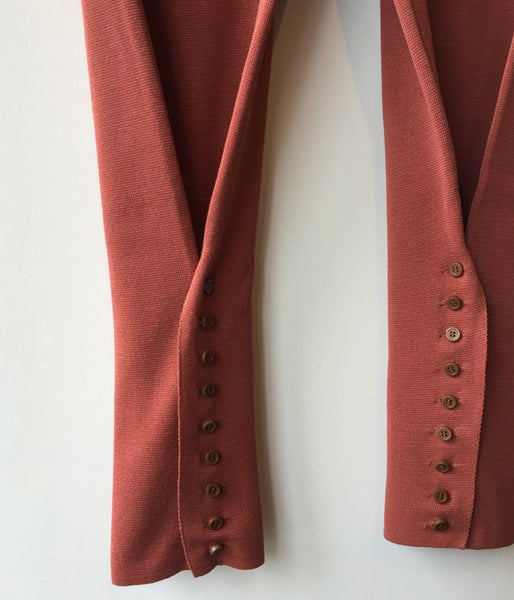 TAN/SIDEBUTTONS TAPERED PANTS (BROWN)