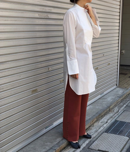 TAN/SIDEBUTTONS TAPERED PANTS (BROWN)