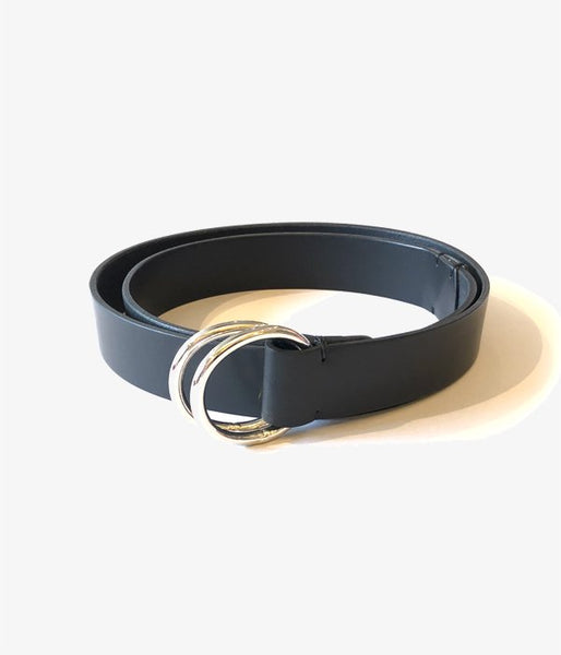 Aeta/OVAL RING BELT M(BLACK)