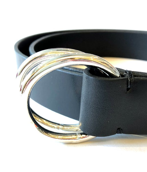 Aeta/OVAL RING BELT M(BLACK)