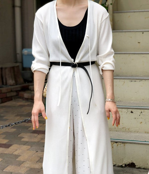 Aeta/OVAL RING BELT S(BLACK)