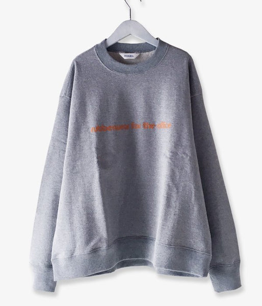 DIGAWEL/SWEAT SHIRT (RUBBER PRINT) (GRAY)