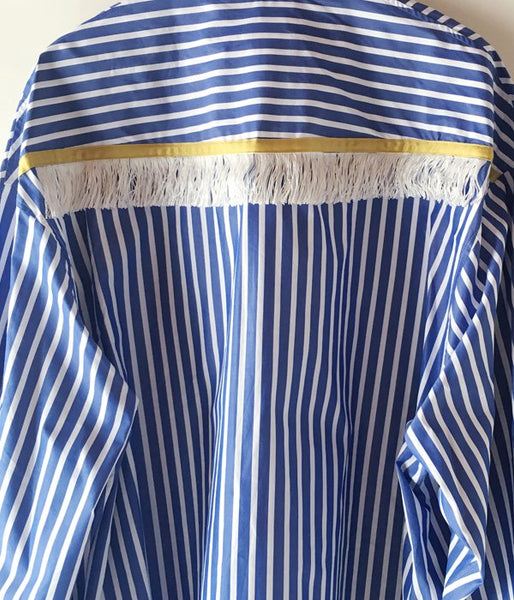 DIGAWEL/FRINGE SHIRT (BLOCK STRIPE)