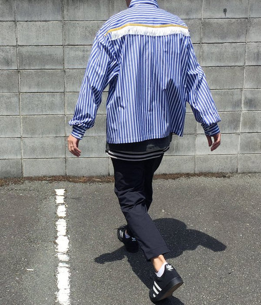 DIGAWEL/FRINGE SHIRT (BLOCK STRIPE)