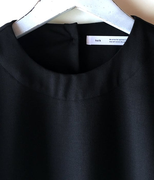 holk/NO COLLER DRESS (BLACK)