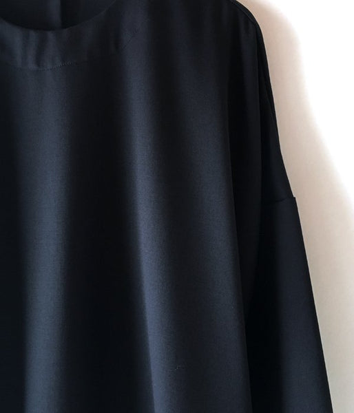 holk/NO COLLER DRESS (BLACK)