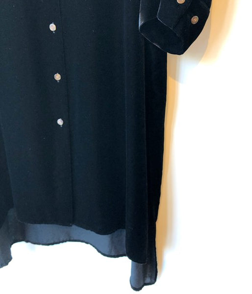 PHEENY/VELVET LONG SHIRT(BLACK)