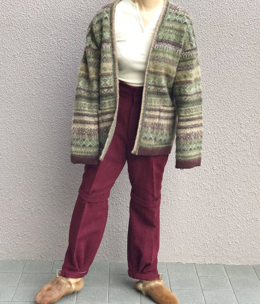 WRYHT/FAIR ISLE BELTED GAWN