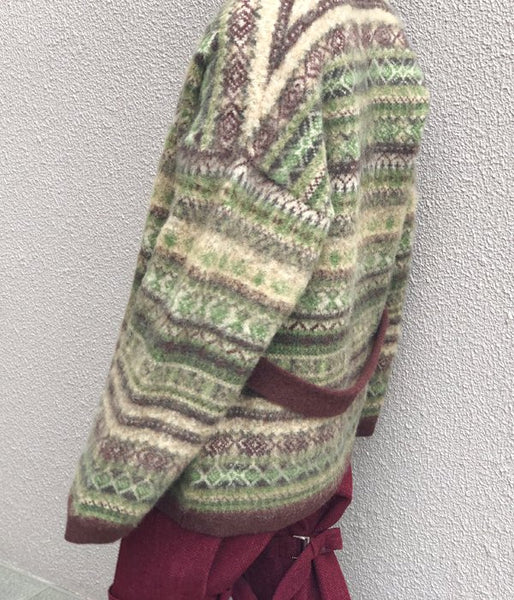 WRYHT/FAIR ISLE BELTED GAWN