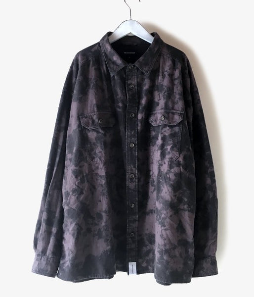 DESCENDANT/VANNING BLEECH LS SHIRT (PURPLE)