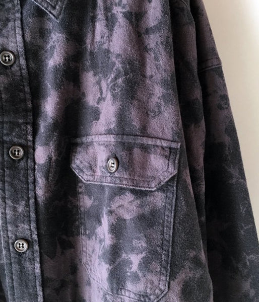 DESCENDANT/VANNING BLEECH LS SHIRT (PURPLE)