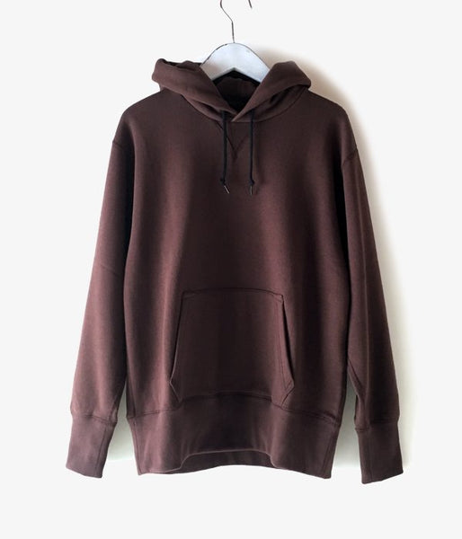 MHL./19AW LIGHT LOOPBACK COTTON HOODIE WOMENS (BROWN)