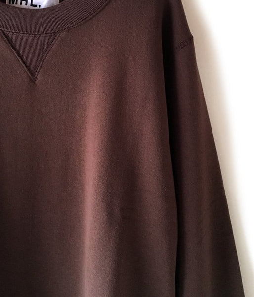 MHL./19AW LIGHT LOOPBACK COTTON CN MENS (BROWN)