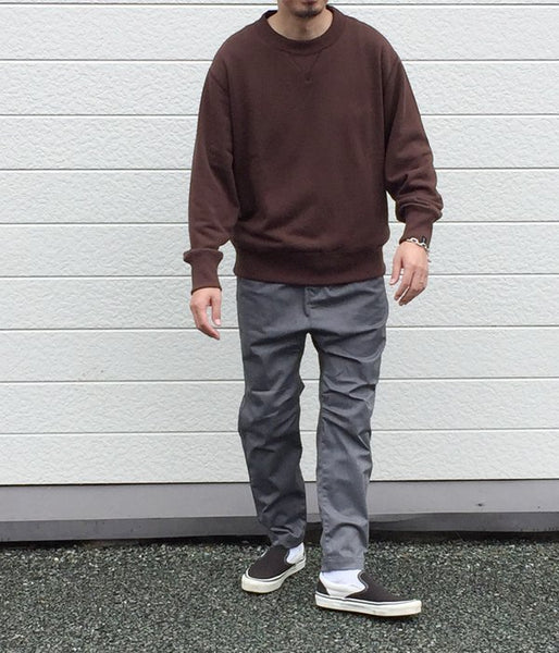 MHL./19AW LIGHT LOOPBACK COTTON CN MENS (BROWN)